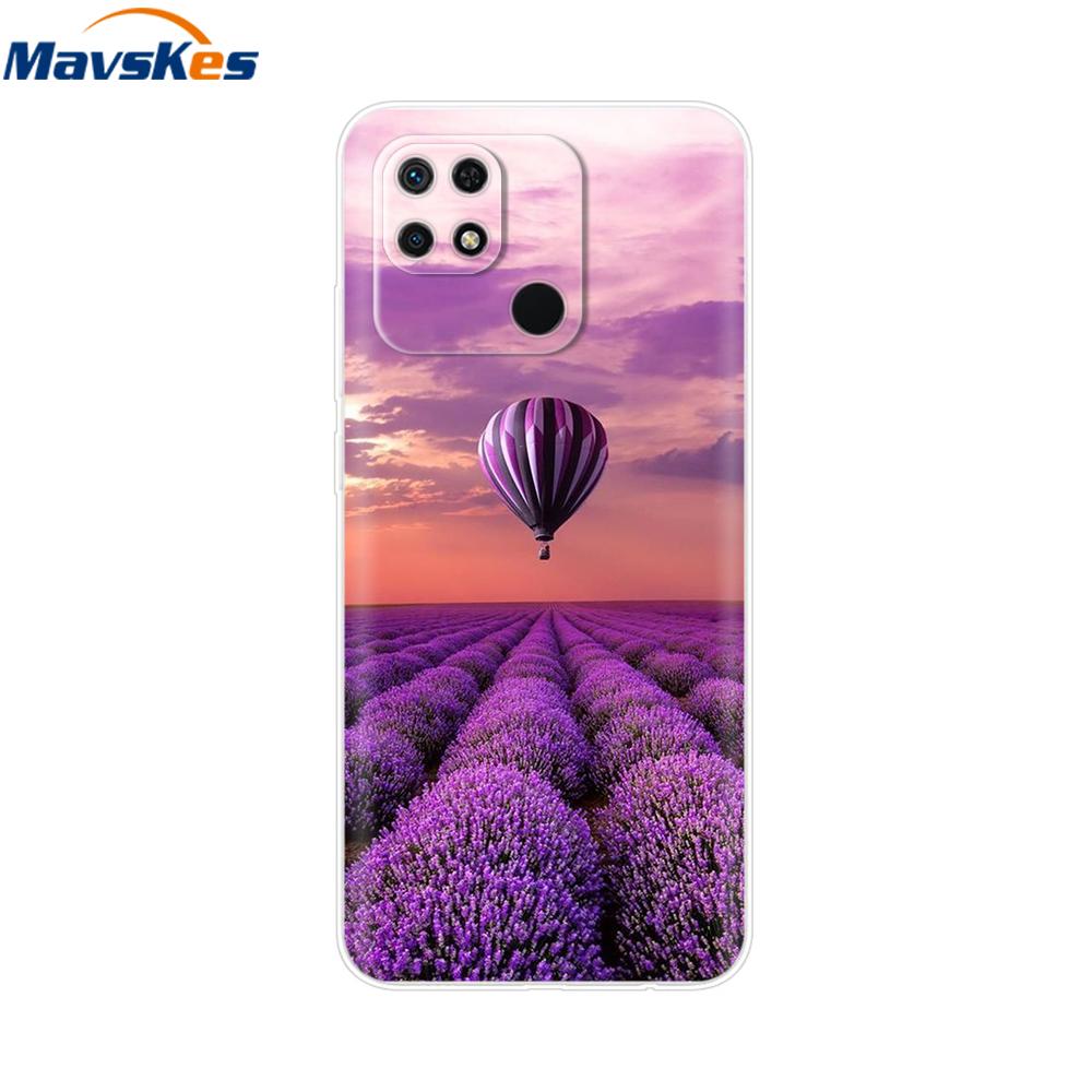 For Redmi 10C Case Clear Heart Flower Soft Silicon Phone Cover For Xiaomi Redmi 10C Coque redmi10C 10 C Fundas Bumper Shockproof