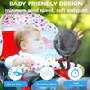 Baby 3 Speeds Stroller Mini Fan With Light Portable Usb Charging Fan Mobile Phone Holder Stroller Accessories Baby Newborn Items