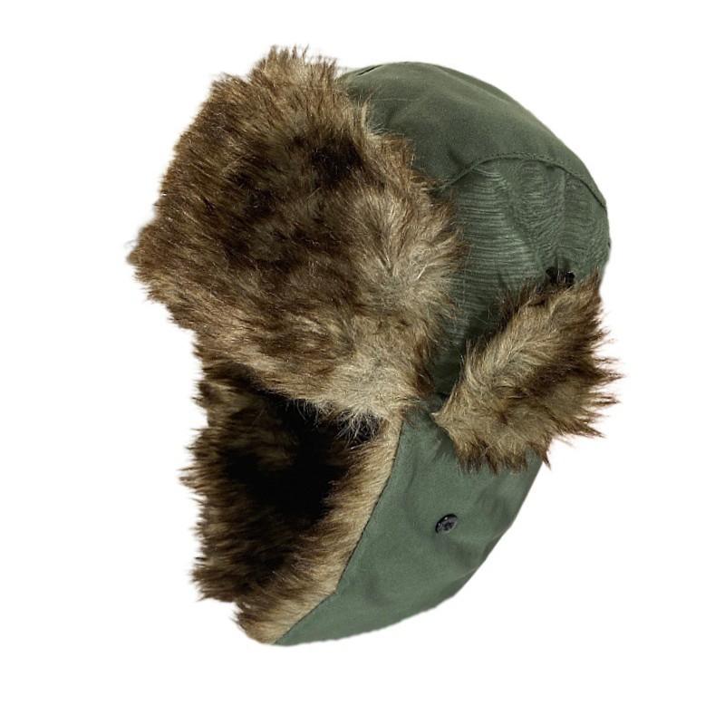 Winter Warm Fleece-Lined Plaid Beanie Hat With Ear Protection Windproof Ski Cap Cold Weather Outdoor Use