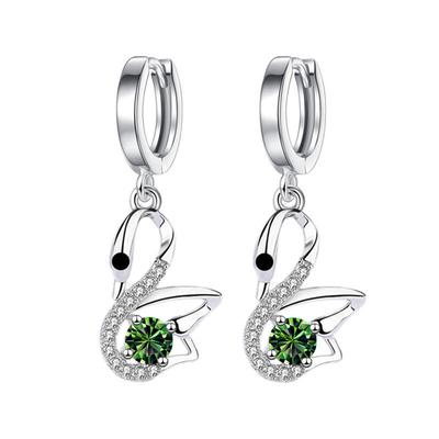 New European and N Cygnet with Diamond Ear Buckle Cool Wind Senior Sense Earrings