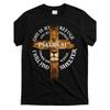 European Sizes Psalms 91 Christian Graphic T-Shirt for Men & Women - Lion & Cross Design with "God Is My Refuge" Scripture