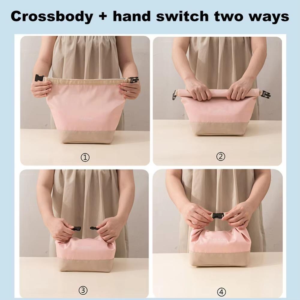 Waterproof Insulated Lunch Bag Large Capacity Oxford Lunch Tote Bags Thickened Ice Pack Thermal Insulation Bag