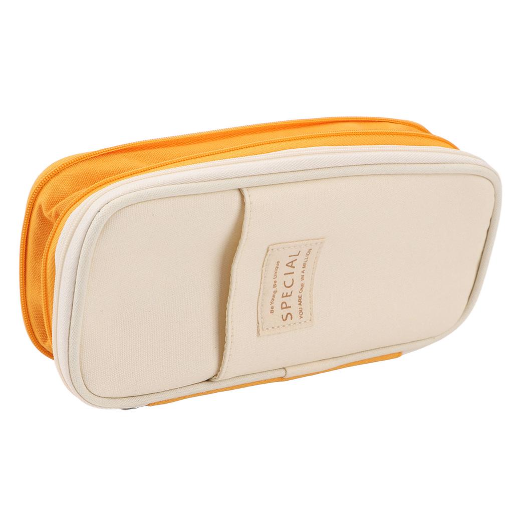 Large Pen Bag Simple     Mesh kets Pen Slots Smoothing   Large Pencil Case for School   Travel