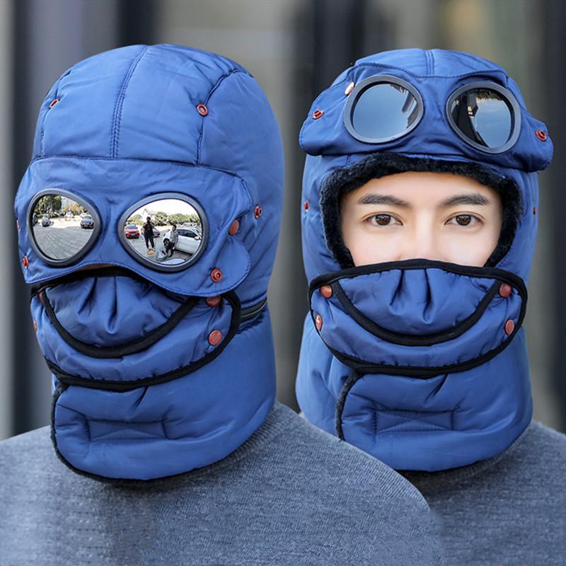 Unisex Fashion Thicken Warm Hat Windproof Winter Hats For Men Women Keep Warm Cap