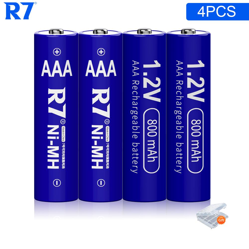 Аккумуляторная батарея AAA 800mAh NI-MH 1.2V, аккумуляторная батарея AAA 3A, аккумуляторная батарея NI-MH для камеры, игрушек