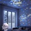 Multi Scene Mood Light Star Projector Night with 360 Degree Rotating, Ocean Lamp for Bedroom, Ambient Lighting Home Theater Adjustable Focus