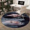 Wednesday Addams Chair Mat Round Rug-Office Carpet, Machine Washable, Non-slip, Suitable for Living Rooms, Bedrooms