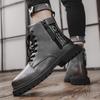 New Original Retro Designer Men Boots High Quality Men's Leather Boot Street Style Hip Hop Motorcycle Shoes Men Winter Fur Boots