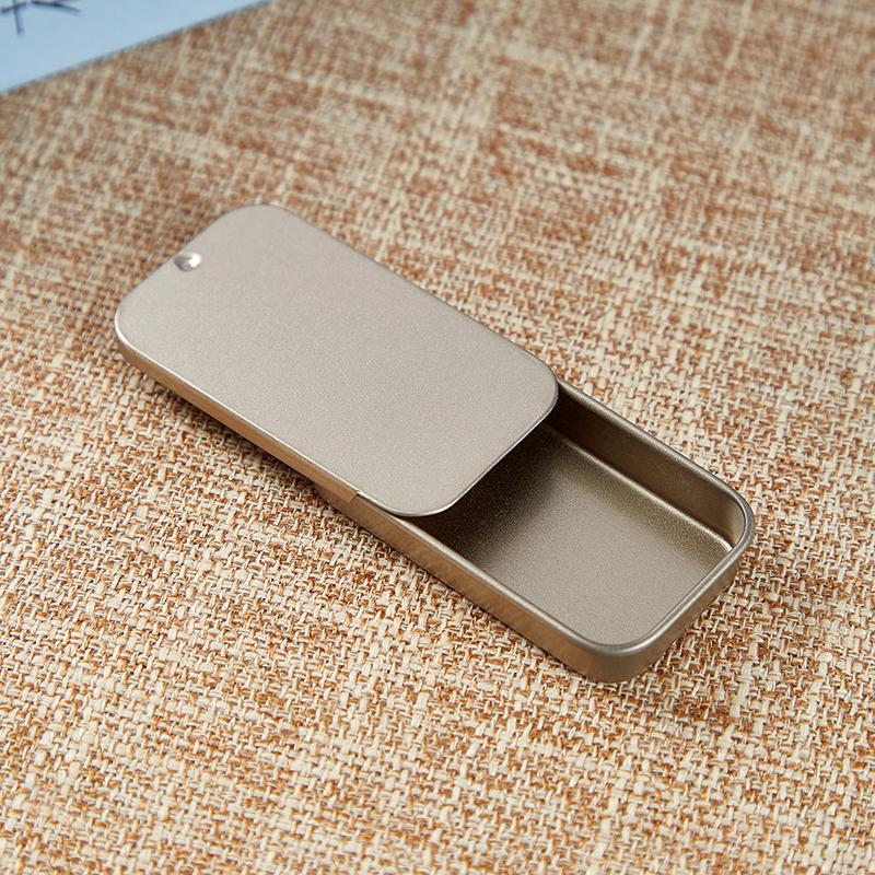 Tinplate Mini Metal Box Slide Cover Storage Box Wedding Jewelry Pill Cases Portable Tin Boxes Container Cosmetic Organizer