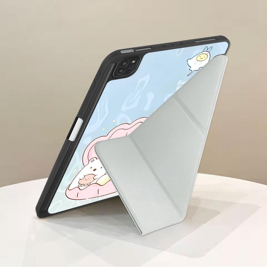 Animals Inside The Shells Holder Cover Tablet Case For iPad Pro 11th 10th 9th 8th 7th 12.9inch Mini 6 7 Air 4 5 M3 M2 1 2 M4