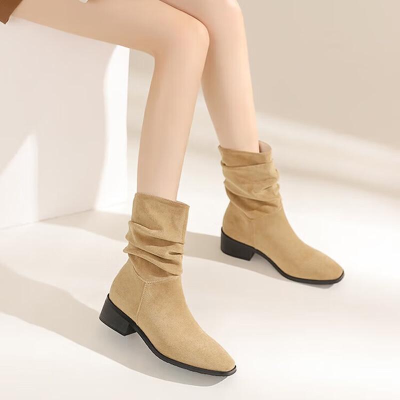 Daphne Women s Western Cowgirl Mid-Calf Boots 38