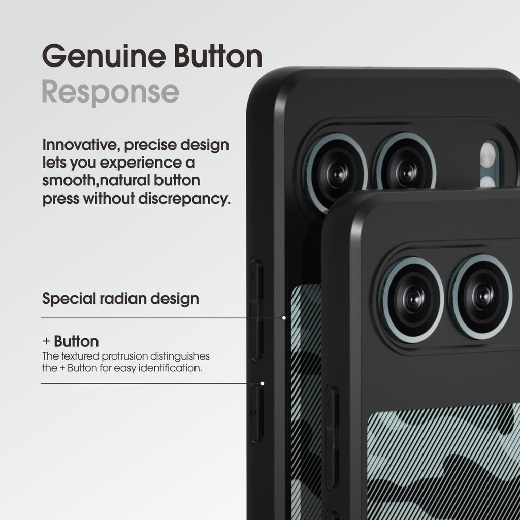(Comes with wrist strap)IBMRS for OnePlus Nord 4 Case,Translucent Matte Back Slim Fit Shockproof Protective Case Cover - Black camo