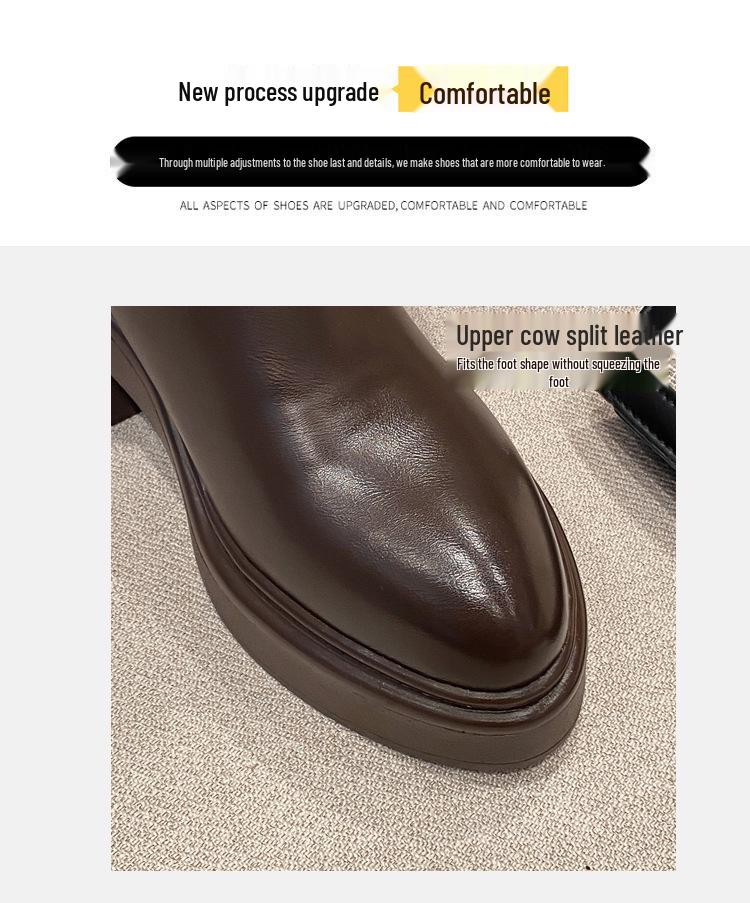 Women's Chunky Heel Over-the-Knee Slouchy Boots with Buckle and Fold-Down Collar