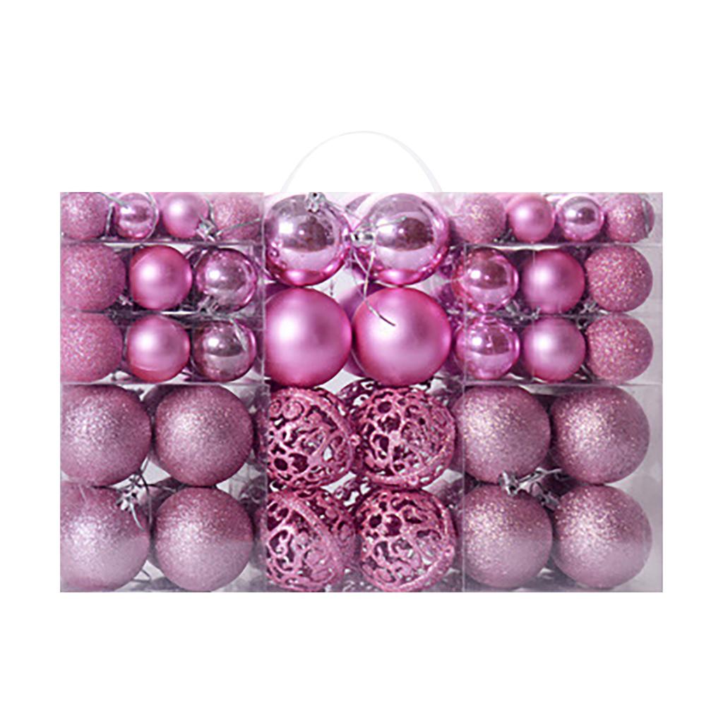 100-Piece Christmas Ball Ornament Set with Gift Box, 3-6 Christmas Tree Hanging Decorations for Home