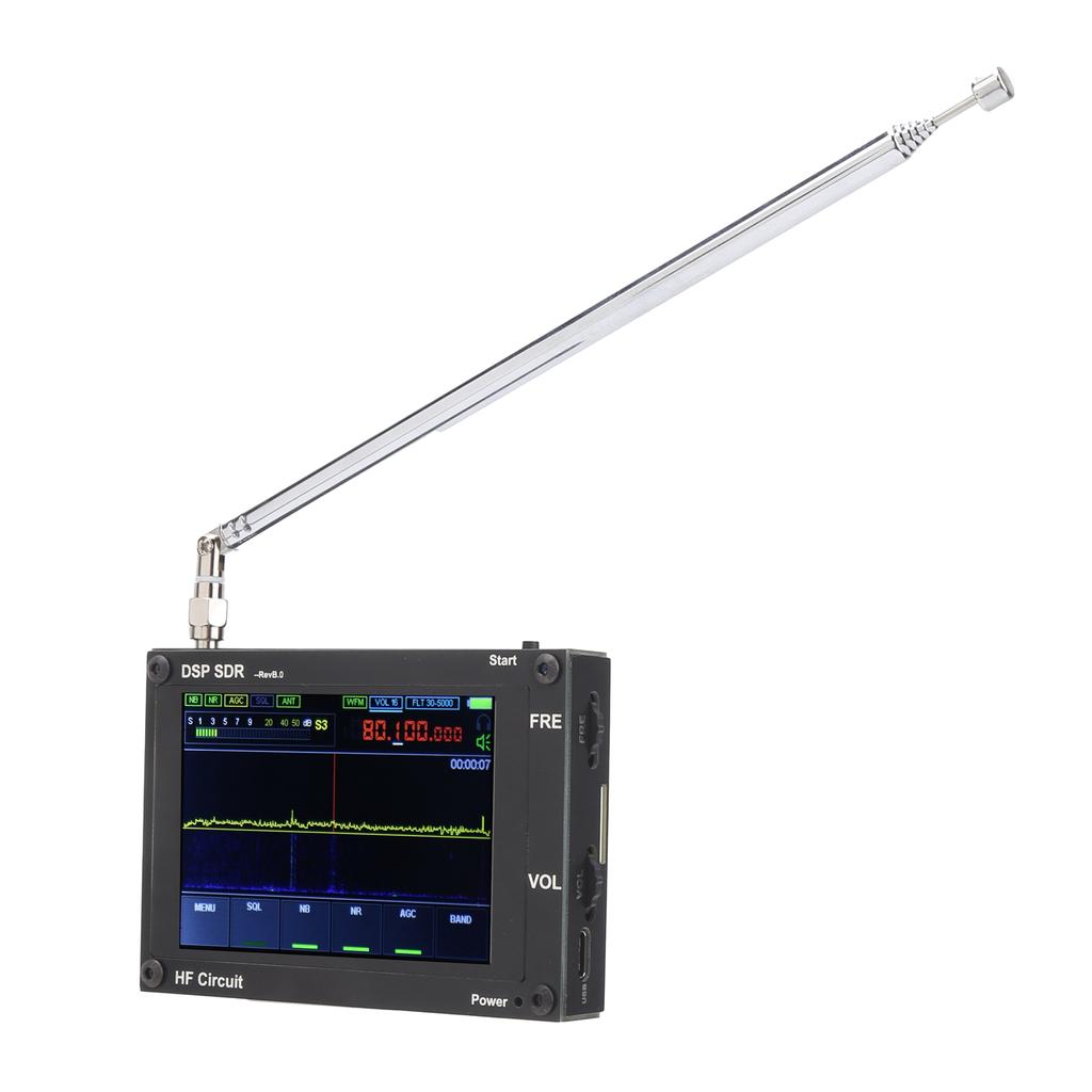 Wireless Receiver Black UltraThin DSP SDR HAM Receiving Radio Equipment 50kHz200MHz