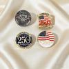 2026 Brooch Commemorating 250th US Anniversary Alloy Enamel Pin with Flag Liberty Bell Butterfly Buckle Suit Lapel