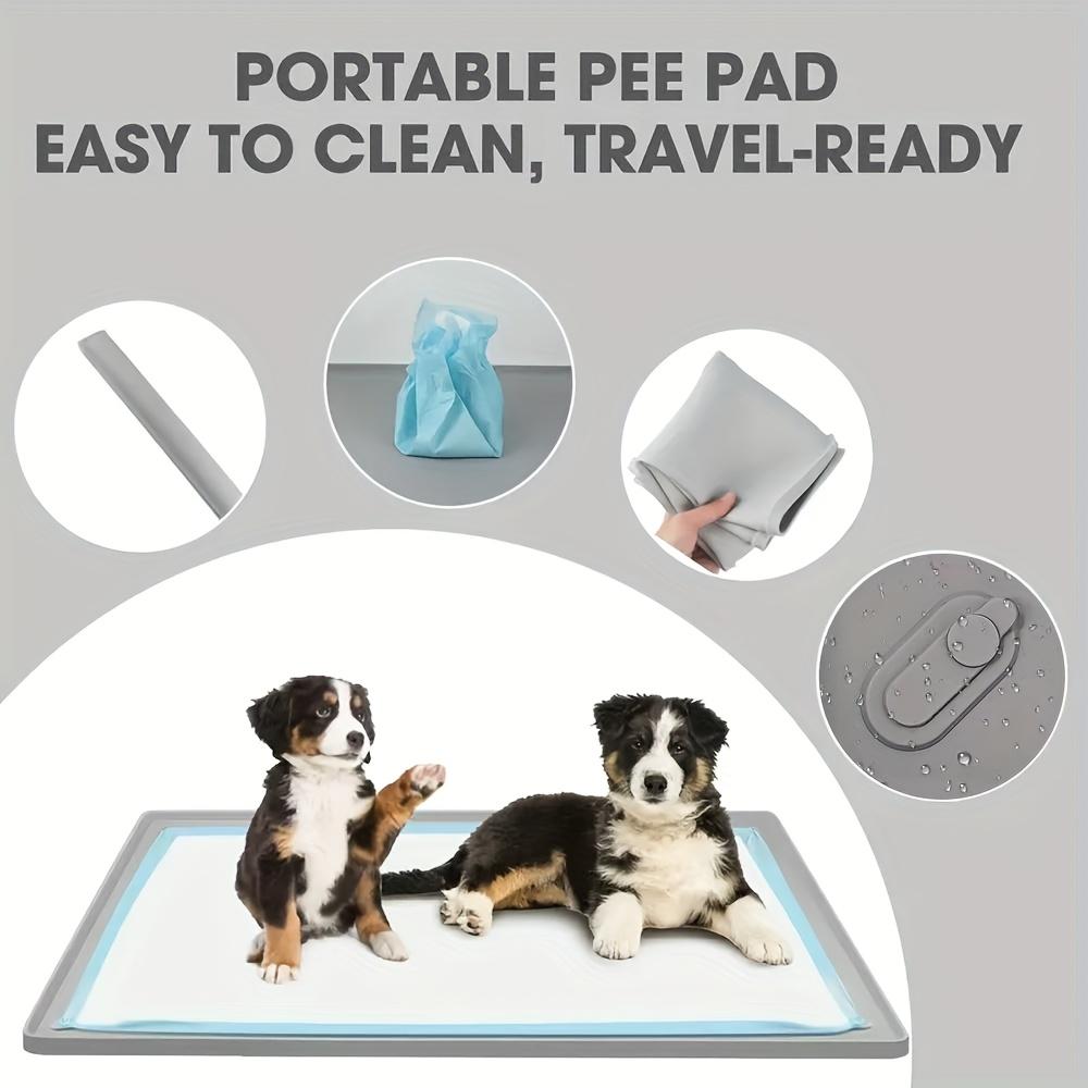 Honden Plasmat Houder/Herbruikbare Siliconen Plasbak/Hoge Randen/Makkelijk Schoon te Maken/Inclusief 8 Bevestigingsclips/Ideaal voor Hondenzindelijkheidstraining