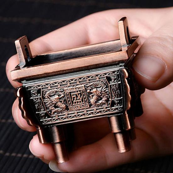 Chinese Square Tripod Incense Burners Cone Coil Stick Holder Base Home Decor