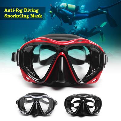 Maschera per lo snorkeling da sub antiappannamento da donna per uomo Maschera per immersioni subacquee a due finestre Occhialini da nuoto Nuoto Mas