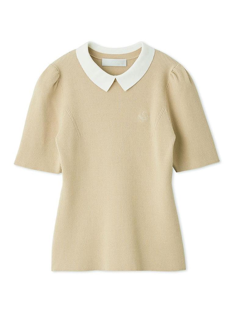 Selford Collared Knit Pullover CWNT244068 BEG Women's