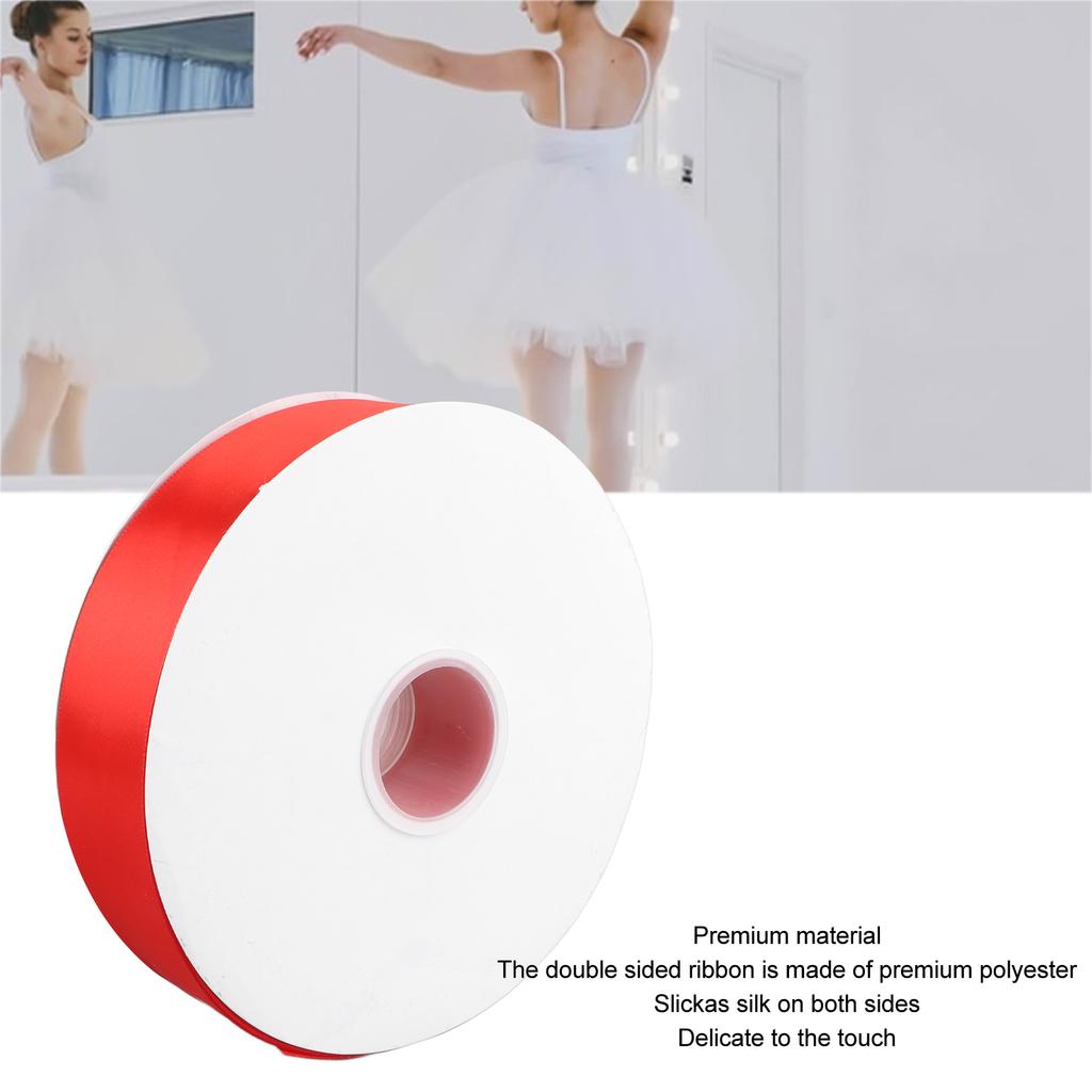 1.5inch Double Faced Satin Ribbon 99.5yd Red Polyester Ribbon for Wedding Chair Sashes Large Bows