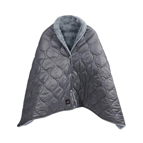 USB Rechargeable Heating Blanket Portable Heated Cape Electric Blanket with 3 Heat Levels 10 H Auto Shut-Off Overheat Protection for Back Neck