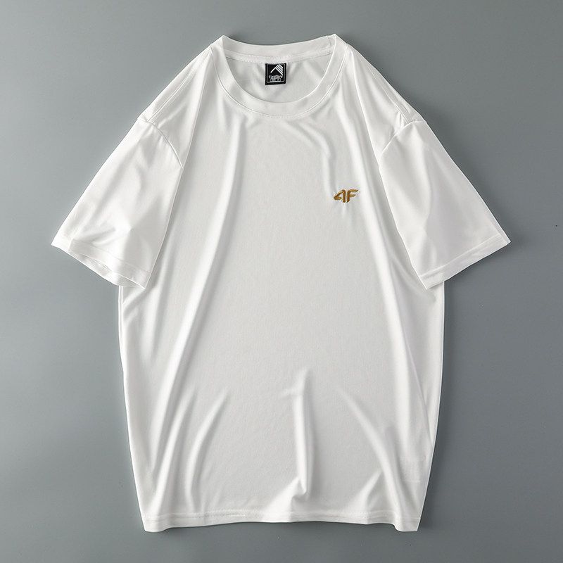Breathable Wicking Men Short Sleeve Fitness Outlet Outdoor White M
