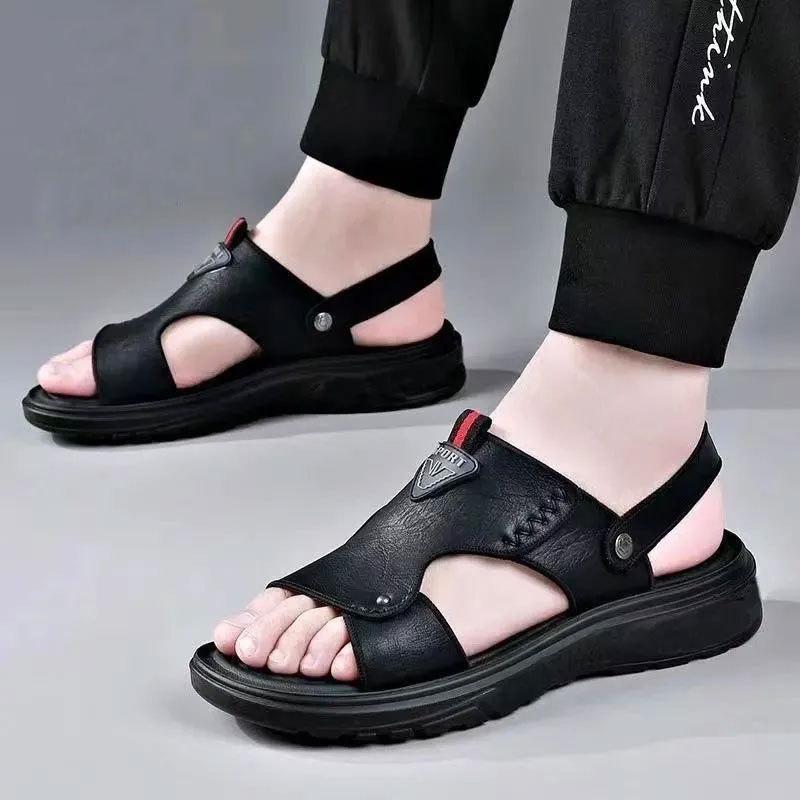 2025 Summer New Fashion Casual Beach Shoes Platform Trend Sandals Men's Sandals Dual-purpose Sandals