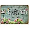 Retro Flower Tin Sign Gardening Metal Sign Vintage Garden Club Outdoor Indoor Home Wall Hanging Decorative Plaque Plates Farm