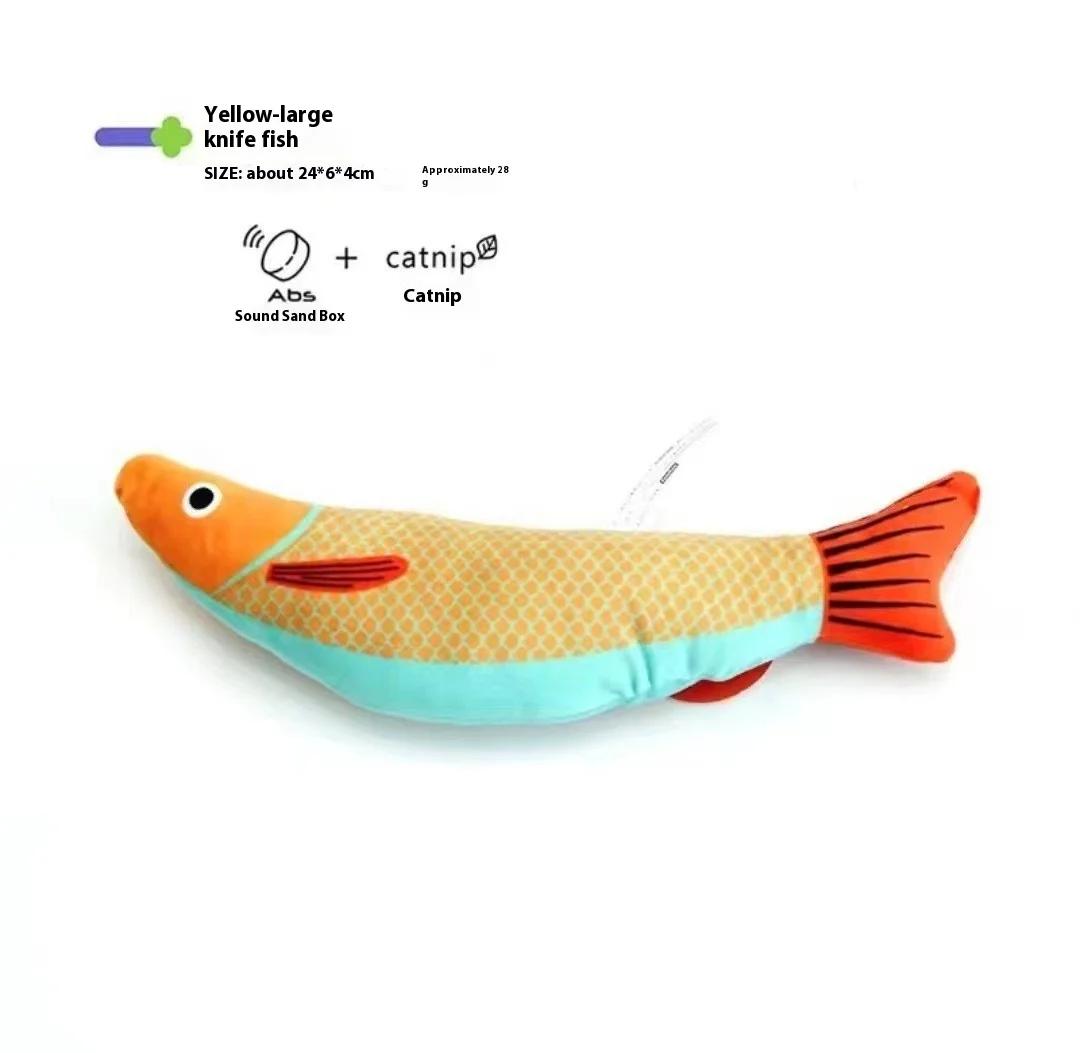 

Cat Toy Catnip 3D Simulation Fish Goldfish Kitten Toys Pillowfish Interactive Sounding Cat Chew Bite Plush Toys Cat Supplies pet High Quality