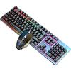 EWEADN GX300 Mechanical Feel Keyboard And Mouse Set, Gaming Wired 104-Key Desktop Computer Laptop Office Membrane Keyboard And Mouse Peripherals