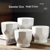 Elegant White Ceramic Flower Pot with Tray - Ideal for Ivy, Spider Plants, and Succulents