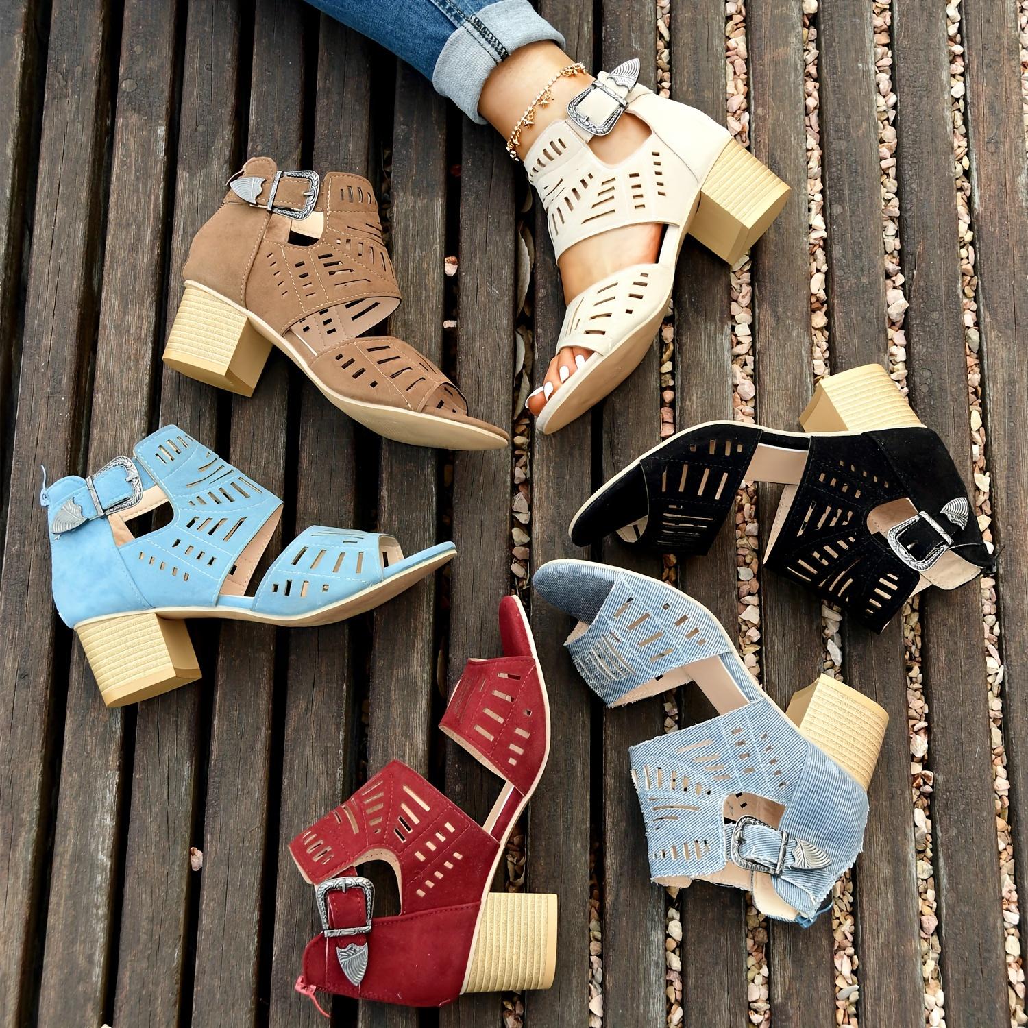 Женские туфли на высоком каблуке с ажурной отделкой — фото 6