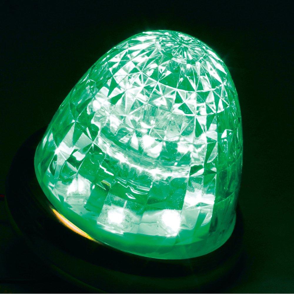 Tsuchiya Yac CE-164C Car Supplies, LED Marker Lamp, Supermeteor Marker, Clear/Green (Light), 12/24V