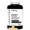 Vitamin B Complex. 210 Vegan Capsules for 7 Months. Complex of B Vitamins with B1, B2, B3, B5, B6, B12, Biotin and Folic Acid.