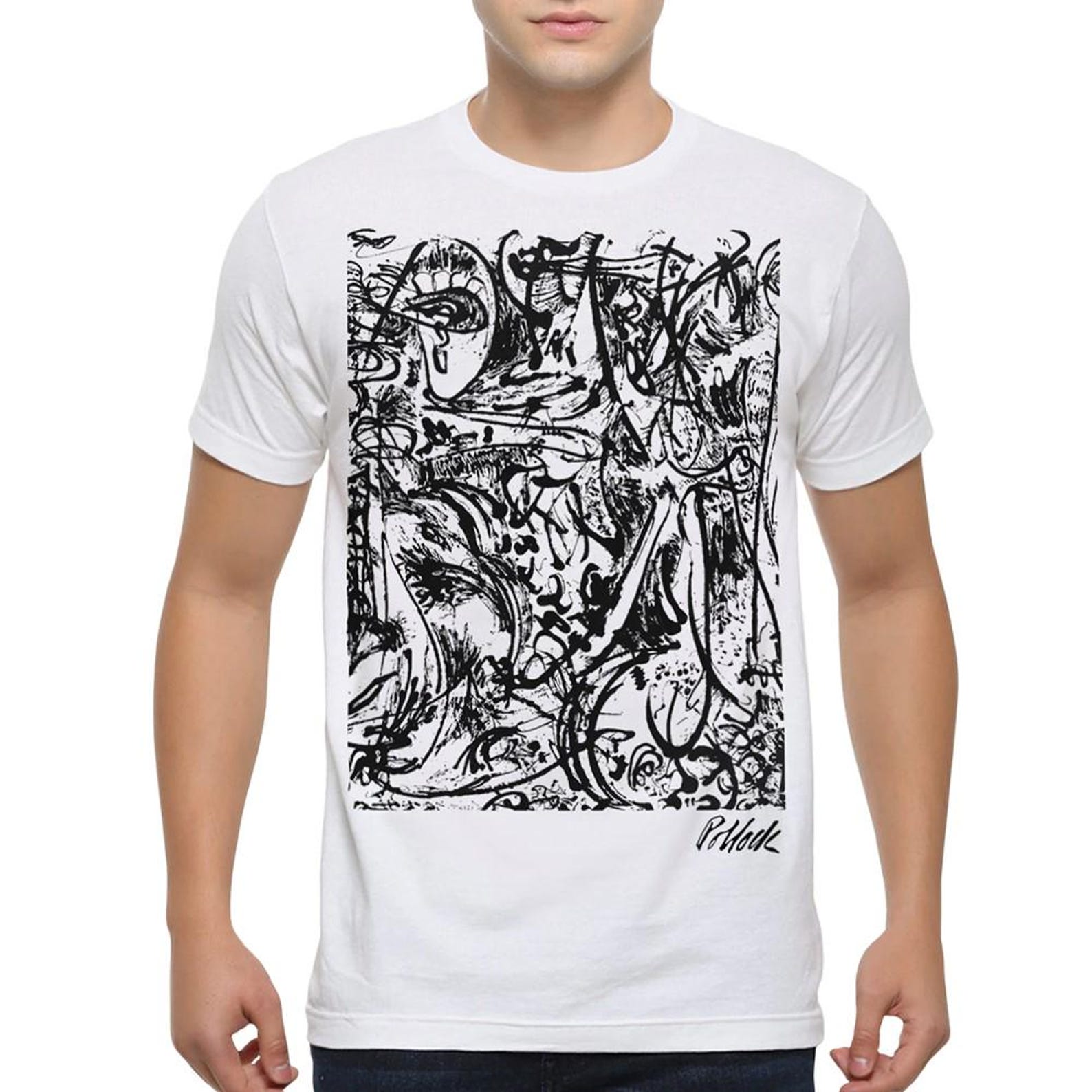 Jackson Pollock Painting Graphic T-Shirt, Men s and Women s Sizes (POL-52455) 2XL