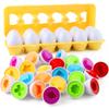 Eggs Matching Toys For Toddlers 1 2 3Y Montessori Toys Easter Eggs Baby Color Shape Sorter Games Educational Learning Toys Kids