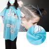 Cartoon Children Hairdressing Apron Hair Cutting Dyeing Adjustable Gown Cape Blue 110 X 80cm