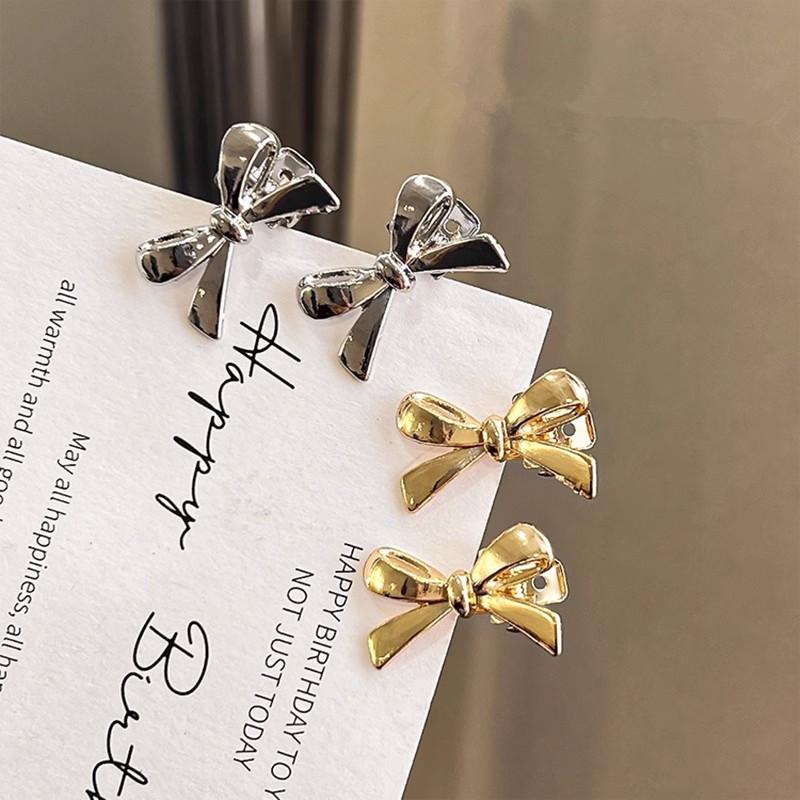 6 Pieces Of Women'S  Golden Bow Mini Hairpins, Sweet And Cool Girl Bangs Hairpins And Hair Accessories