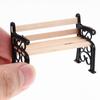 Ifundom Miniature Park Bench Set with Mini Street Light Post for DIY Dollhouse, Miniature Garden Furniture, 9.00 X 3.00 X 1.00cm, Desktop Decor