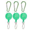 3 Stück Nylonseil Teleskopisches Einbrecherwerkzeug Mini Anti-Verlust Einziehbarer Zugschlüsselanhänger SchnalleGrün