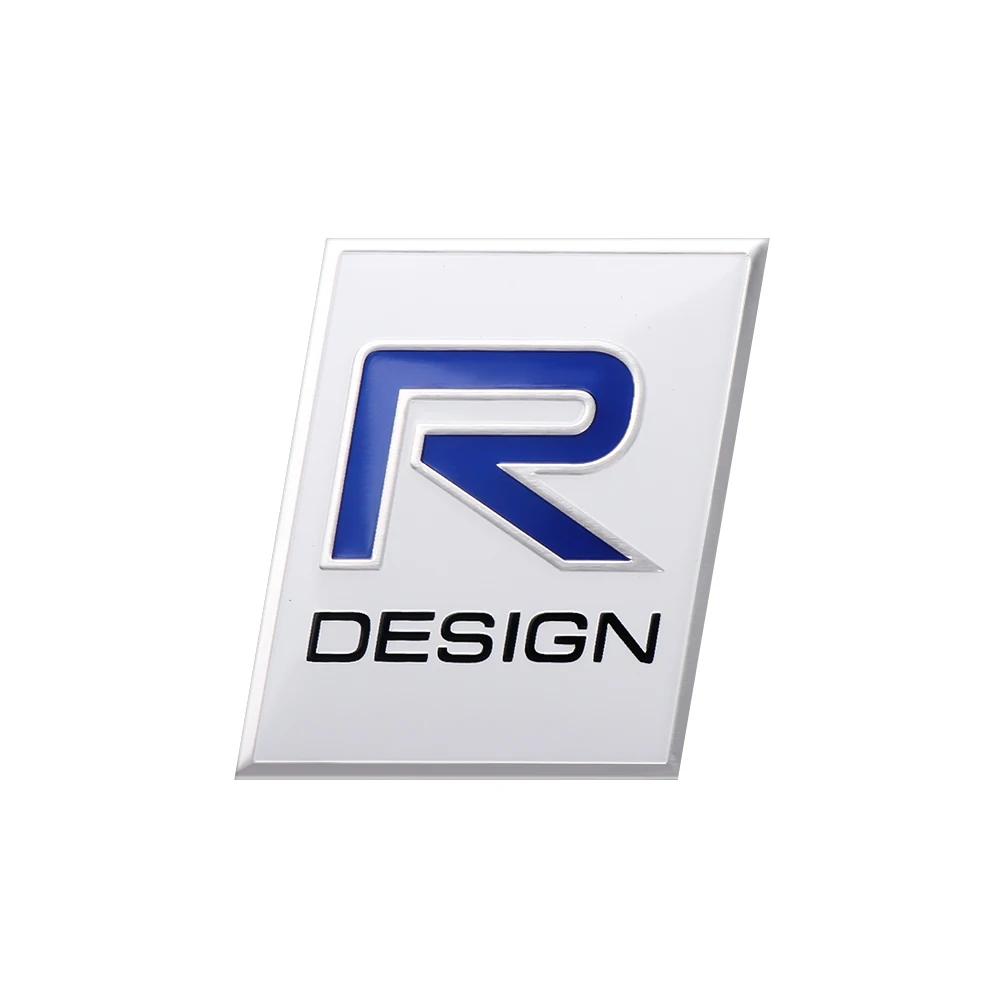 3D Aluminium Styling Auto Karosserie Seitenkotflügel Kofferraum Dekorationsaufkleber für Volvo R Design T6 AWD C30 C40 C50 C70 S40 S60 S70 S80 S90