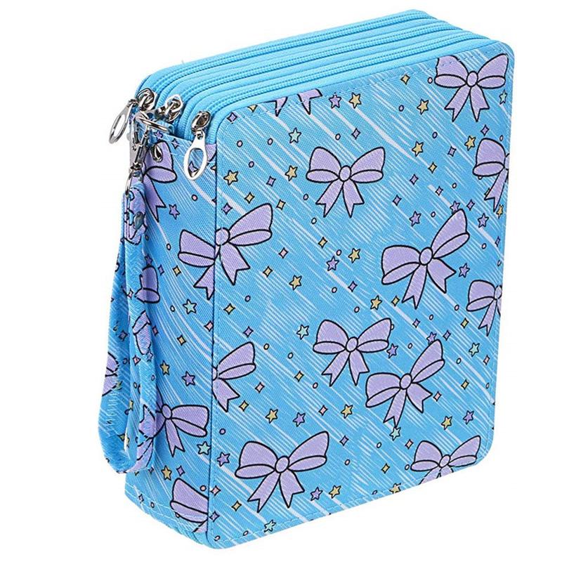 Kawaii Pencil Case for School Pen Box Big 72/120 Holes Penal Cute Bee Monkey Pencilcase Large Cartridge Stationery Korean Kit