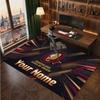 Personalisierter Kristall-Samt-Teppich der Queensland Maroons, Weicher Anti-Rutsch-Teppich mit individuellem Namens-Text für Wohnzimmer, Schlafzimmer