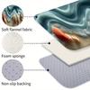 Realistic 3D Beach Waves and Seashells Themed Runner Rug, Non-Slip Washable Durable Floor Mat for Bathroom  Nautical Home Decor