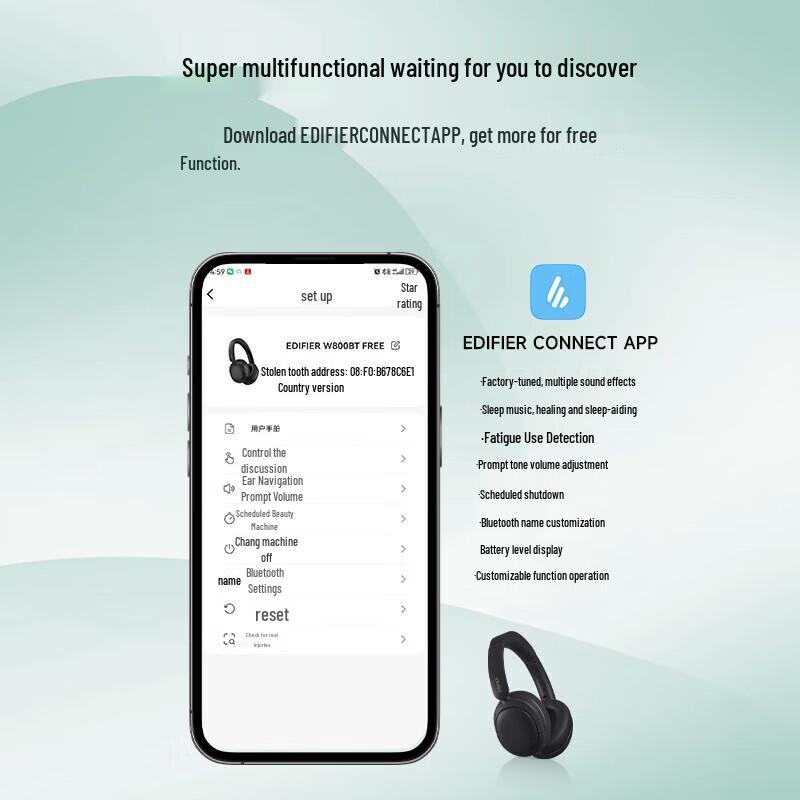 EDIFIER W800BT Free Over-Ear Bluetooth Headphones