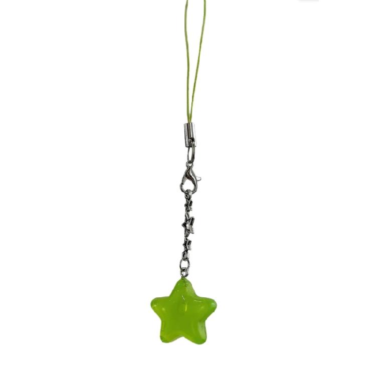 Eye Catching Phone Pendant Star Keychain Phone Charm Keyringfor Women and Girls