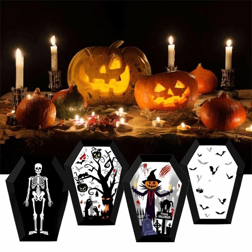 DIY Halloween Food Trays Paper Halloween Popcorn Boxes Food Serving Snack Tray  Trick-or-Treat