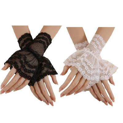 Elegante Spitzenärmel für Nagelkunst-Fotografie Weicher, durchsichtiger Stoff Bequeme elastische Handgelenkabdeckungen
