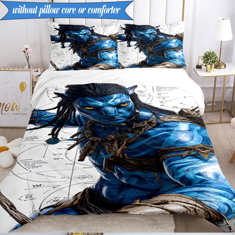 3-teiliges Ava-tar Abenteuer Bettwäsche-Set, Enthält 1 Stück Bettbezug und 2 Stück Kissenbezüge. Perfekt für Schlafzimmer, Wohnheim, Weihnachtsgeschenk für Fans